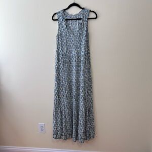 Green and Blue Maxi Sun Dress